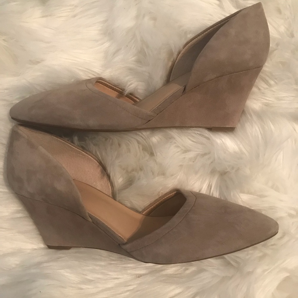 Franco Sarto Fenway Suede Wedge Pumps